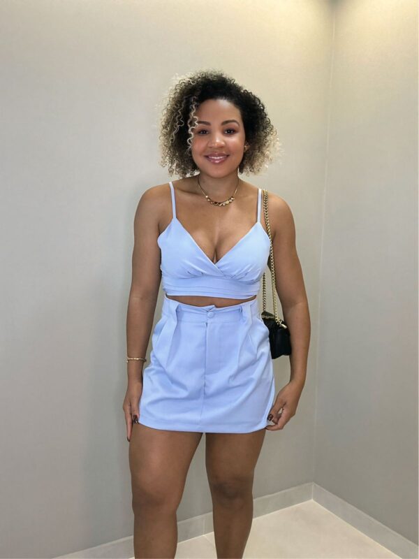 Conjunto Short Saia Alfaiataria Marina - Image 9